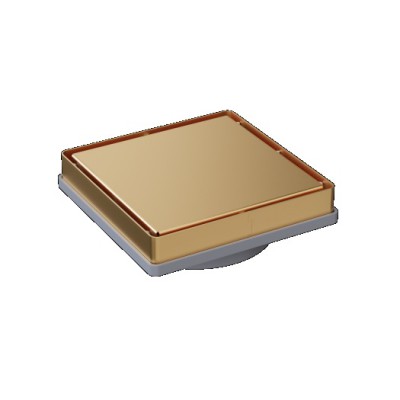 ΤΕΤΡΑΓΩΝΟ ΣΧΑΡΑΚΙ 2 ΟΨΕΩΝ BRUSHED GOLD 13Χ13CM DC