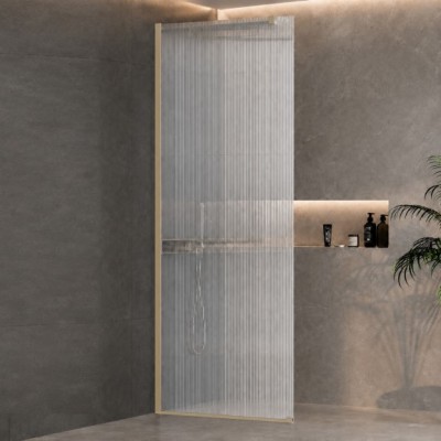 ΚΑΜΠΙΝΑ RIVELLE ΕΛΕΘΕΥΡΗΣ ΤΟΠΟΘΕΤΗΣΗΣ CLEAN GLASS BRUSHED GOLD 80X200CM