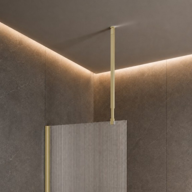 ΚΑΜΠΙΝΑ RIVELLE ΕΛΕΘΕΥΡΗΣ ΤΟΠΟΘΕΤΗΣΗΣ CLEAN GLASS BRUSHED GOLD 80X200CM