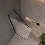 ΚΑΜΠΙΝΑ RIVELLE ΕΛΕΘΕΥΡΗΣ ΤΟΠΟΘΕΤΗΣΗΣ CLEAN GLASS BLACK 80X200CM