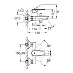 ΜΠΑΤΑΡΙΑ ΛΟΥΤΡΟΥ BAUEDGE ΣΕΤ CHROME (23604001+26406001) GROHE ΜΠΑΤΑΡΙΑ ΛΟΥΤΡΟΥ BAUEDGE ΣΕΤ CHROME (23604001+26406001) GROHE