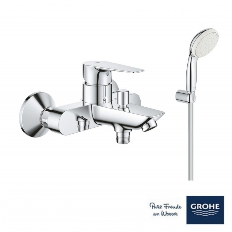 ΜΠΑΤΑΡΙΑ ΛΟΥΤΡΟΥ BAUEDGE ΣΕΤ CHROME (23604001+26406001) GROHE