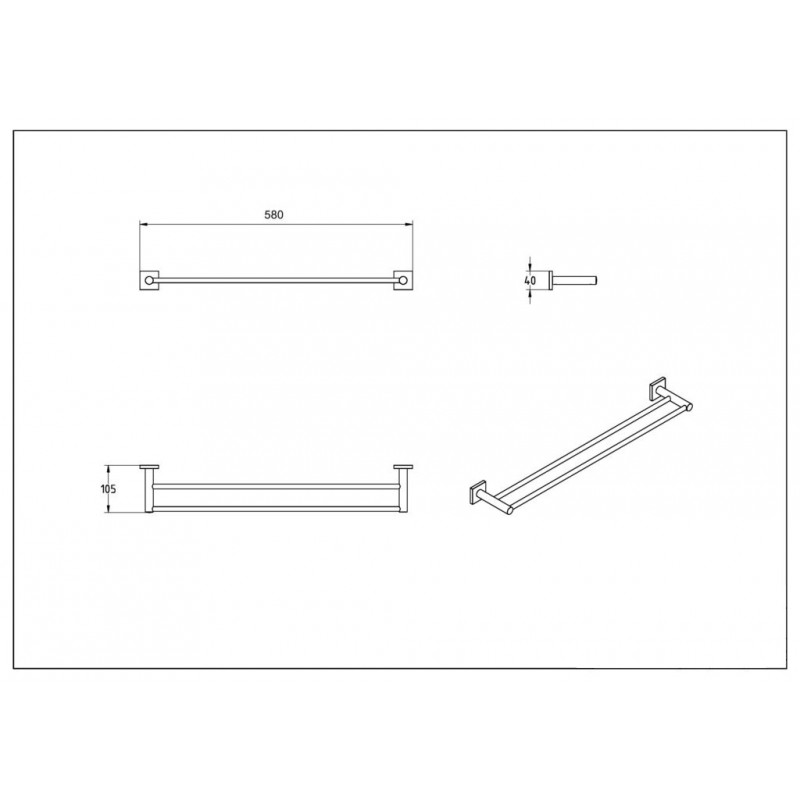 DELTA ΠΕΤΣΕΤΟΘΗΚΗ ΔΙΠΛΗ CHROME BRASS