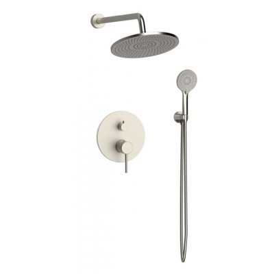 ΜΠΑΤΑΡΙΑ ΛΟΥΤΡΟΥ ΕΝΤΟΙΧΙΣΜΟΥ 2 ΕΞΟΔΩΝ TOIXOY VENIS BRUSHED NICKEL ΜΕ BOX DC