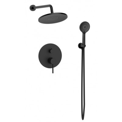 ΜΠΑΤΑΡΙΑ ΛΟΥΤΡΟΥ ΕΝΤΟΙΧΙΣΜΟΥ 2 ΕΞΟΔΩΝ TOIXOY VENIS BLACK MATT ΜΕ BOX DC