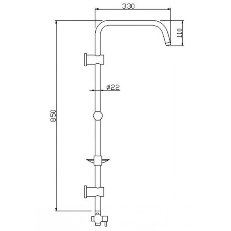 ΣΤΗΛΗ ΝΤΟΥΖ ROMA BIANCO CHROME (53276)