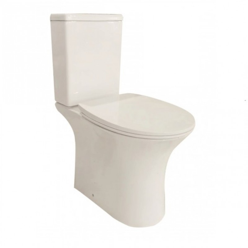 ΣΕΤ ΛΕΚΑΝΗ ΜΕ ΚΑΖΑΝΑΚΙ DELLA RIMLESS ΚΑΙ ΚΑΠΑΚΙ SOFT CLOSE ΠΙΣΩ ΣΙΦΩΝΙ 63CM