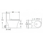 ΣΕΤ ΛΕΚΑΝΗ ΜΕ ΚΑΖΑΝΑΚΙ 7937 WHITE GLOSSY RIMLESS ΚΑΙ ΚΑΠΑΚΙ SLIM SOFT CLOSE ΠΙΣΩ ΣΙΦΩΝΙ 66.5CM