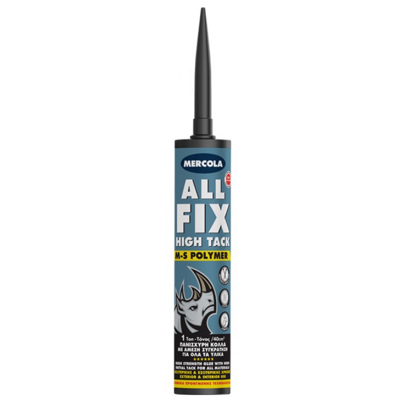 ΣΦΡΑΓΙΣΤΙΚΗ ΣΙΛΙΚΟΝΗ ΛΕΥΚΗ ALL FIX HIGH TACK (290ML) MERCOLA