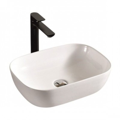 ΝΙΠΤΗΡΑΣ ΕΠΙΤΡΑΠΕΖΙΟΣ POMPEI OVAL WHITE GLOSSY 46X32X13.5CM