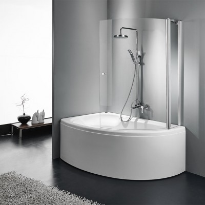 ΚΥΡΤΟ ΔΙΠΤΥΧΟ PRIMUS PLUS CLEAR CHROME 120CM