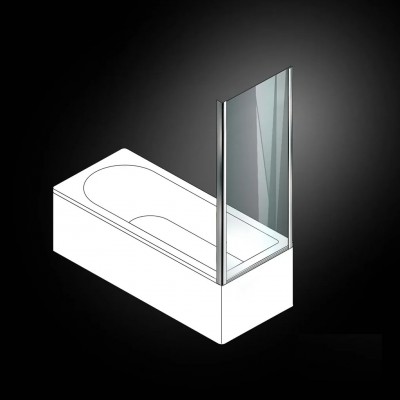 ΠΛΑΙΝΟ ΣΤΑΘΕΡΟ AXIS SLIDER CLEAR CHROME 70CM