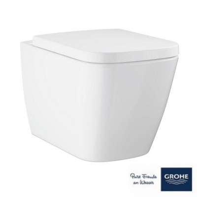 ΣΕΤ ΛΕΚΑΝΗ ΚΡΕΜΑΣΤΗ BEUEDGE ALPINE WHITE RIMLESS ΜΕ ΚΑΠΑΚΙ SLIM SOFT CLOSE (106740SH00) 54.3CM GROHE