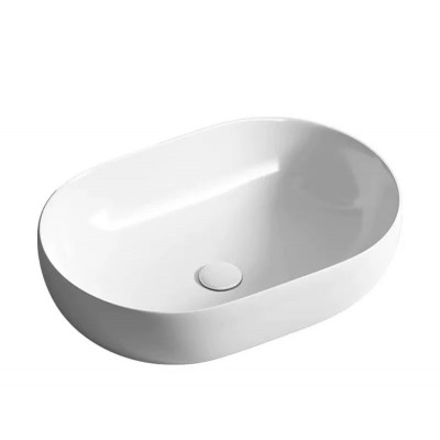 ΝΙΠΤΗΡΑΣ ΕΠΙΤΡΑΠΕΖΙΟΣ POMPEI OVAL WHITE GLOSSY (PO60511) 59X41X13.5CM