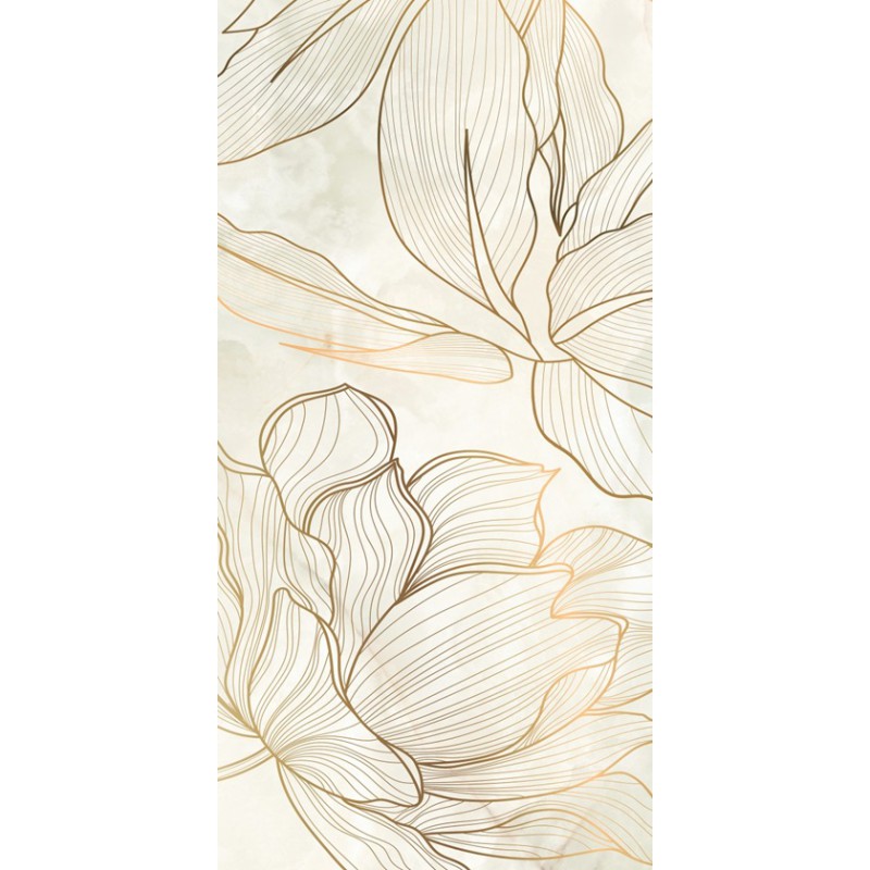 ΠΛΑΚΑΚΙ LUMIERE DECORI FOGLIA D'ORO SOFT RECTIFIED 60X120CM