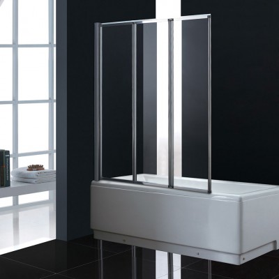 ΤΡΙΠΤΥΧΟ ΜΠΑΝΙΕΡΑΣ PRIMUS PLUS CLEAR CHROME 120CM