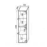 ΣΤΗΛΗ ΕΠΙΠΛΟΥ ΚΡΕΜΑΣΤΗ DIANA BROWN MATT 35X30X130CM