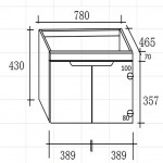 ΒΑΣΗ ΕΠΙΠΛΟΥ ΜΕ ΝΙΠΤΗΡΑ DIANA BROWN MATT 80CM