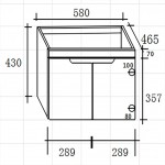 ΒΑΣΗ ΜΕ ΝΙΠΤΗΡΑ DIANA BROWN MATT 60CM