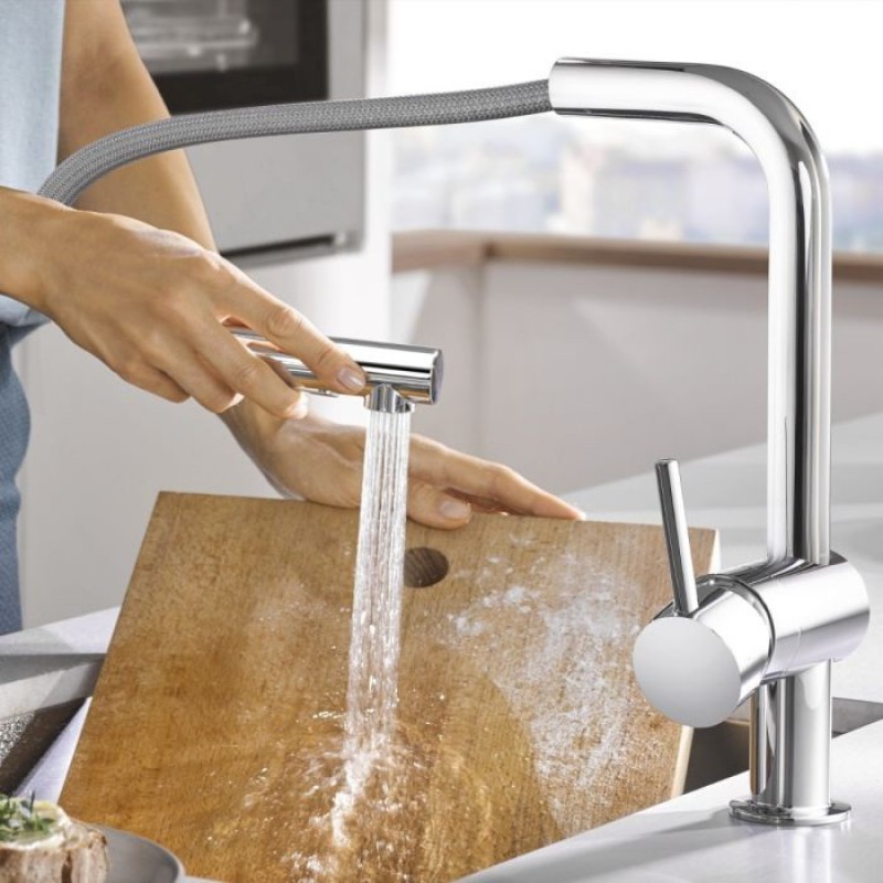 ΜΠΑΤΑΡΙΑ ΚΟΥΖΙΝΑΣ MINTA ΝΤΟΥΣ CHROME (32168000) GROHE