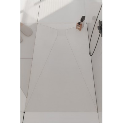 ΝΤΟΥΖΙΕΡΑ ΠΑΡΑΛΛΗΛΟΓΡΑΜΜΗ GLASS STONE WHITE 80X100X2.5CM