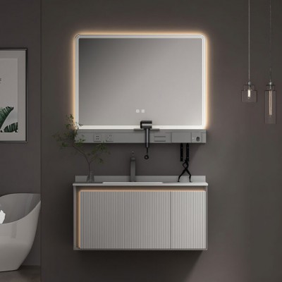 ΣΕΤ ΕΠΙΠΛΟ ΜΠΑΝΙΟΥ GREYS LIGHT GREY MATT 100CM