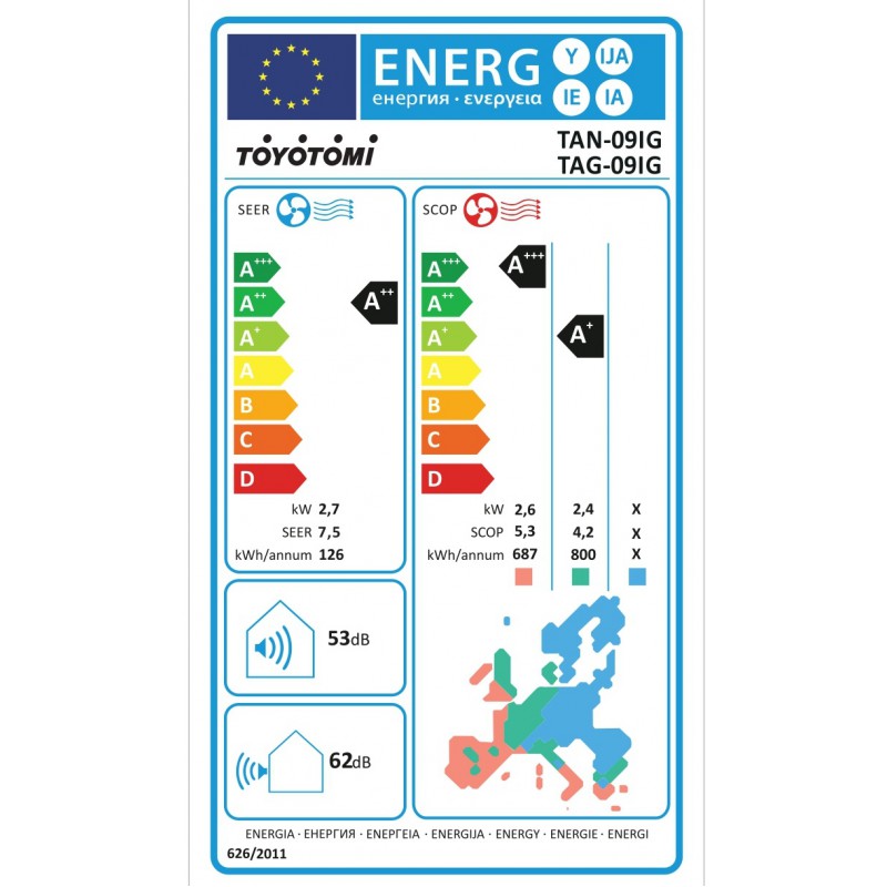 TOYOTOMI IKIGAI TAN/TAG-09IG 9.000 BTU/h ΚΛΙΜΑΤΙΣΤΙΚΟ INVERTER