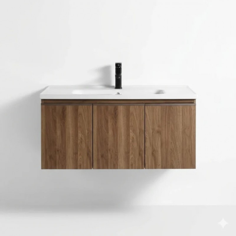 ΒΑΣΗ ΕΠΙΠΛΟΥ ΜΕ ΝΙΠΤΗΡΑ LAVARE WALNUT MATT 100CM