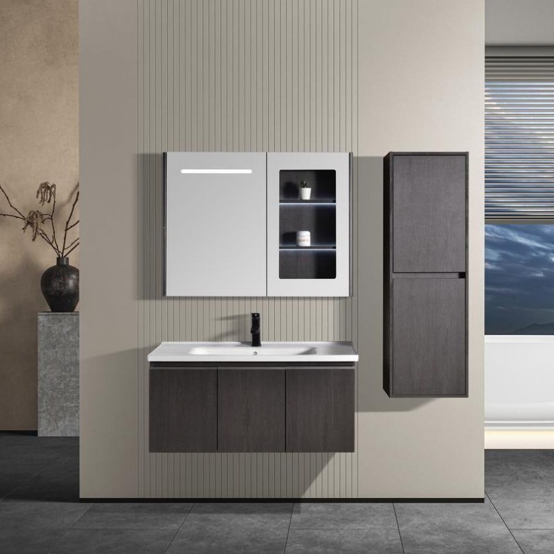 ΣΕΤ ΕΠΙΠΛΟ ΜΠΑΝΙΟΥ LAVARE GREY MATT 100CM