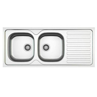 DIMITRA ΝΕΡΟΧΥΤΗΣ ΔΙΠΛΗ ΓΟΥΡΝΑ ΜΕ ΜΑΞΙΛΑΡΙ INOX ΛΕΙΟΣ 116X50CM