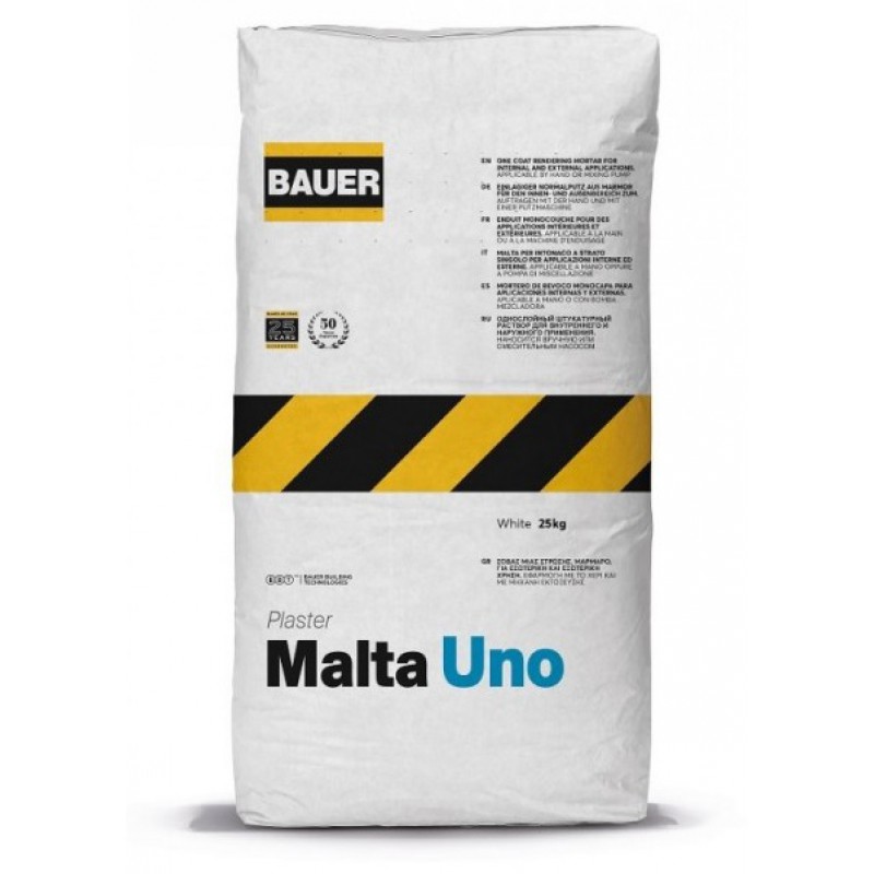 ΣΟΒΑΣ ΤΕΛΙΚΗΣ ΣΤΡΩΣΗΣ MALTA UNO ΛΕΥΚΟΣ (25KG) BAUER