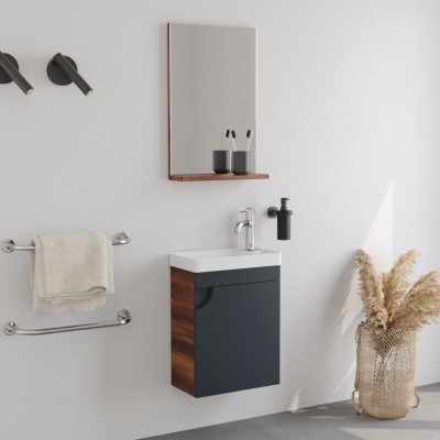 ΣΕΤ ΕΠΙΠΛΟ ΜΠΑΝΙΟΥ MINI BAROQUE/ANTHRACITE MATT 40CM