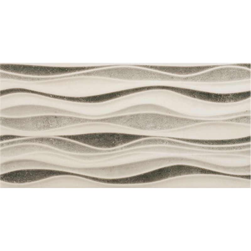 ΠΛΑΚΑΚΙ MUMBAI GRIS DECOR OLAS ΜΑΤ 25Χ50CM