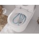 ΣΕΤ ΛΕΚΑΝΗ ΚΡΕΜΑΣΤΗ ELUPURA WHITE GLOSSY AQUAFLASH ΜΕ ΚΑΠΑΚΙ SOFT CLOSE 54CM HANSGROHE