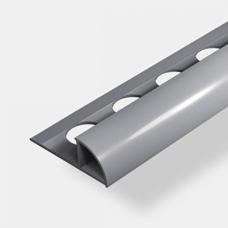 ΠΡΟΦΙΛ PVC ΣΤΡΟΓΓΥΛΕΜΕΝΟ ΓΚΡΙ 10MM 2.5Μ