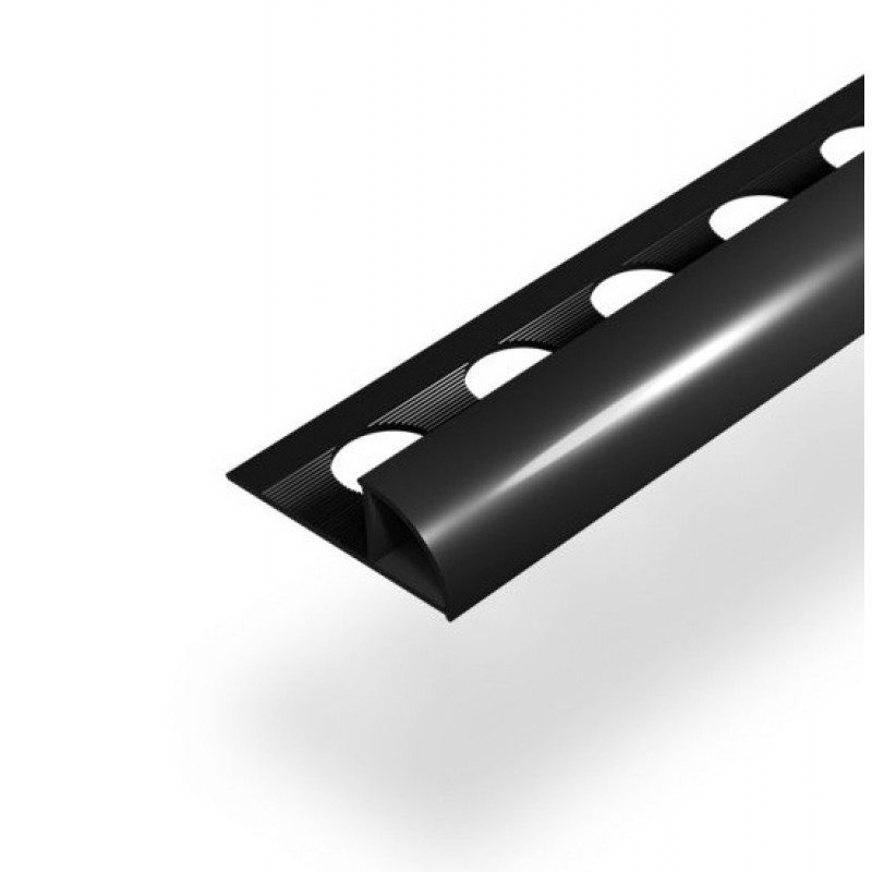 ΠΡΟΦΙΛ PVC ΣΤΡΟΓΓΥΛΕΜΕΝΟ ΜΑΥΡΟ 10MM 2.5Μ