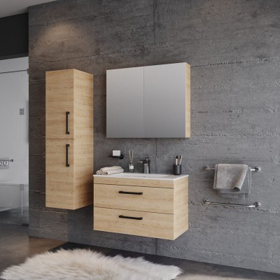 ΣΕΤ ΕΠΙΠΛΟ ΜΠΑΝΙΟΥ SANTA BEIGE MATT 80CM