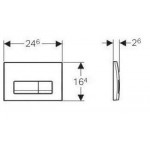 ΠΛΑΚΕΤΑ DELTA 50 CHROME GLOSSY (115.119.21.1) GEBERIT