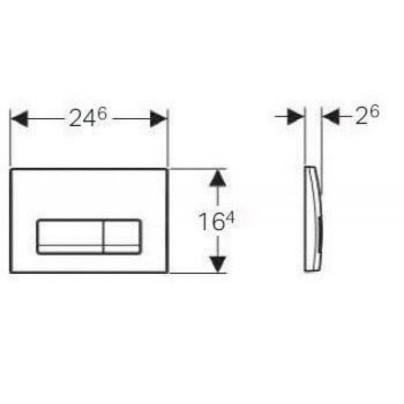 ΠΛΑΚΕΤΑ DELTA 50 CHROME GLOSSY (115.119.21.1) GEBERIT