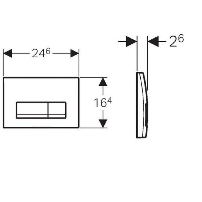 ΠΛΑΚΕΤΑ DELTA 50 CHROME GLOSSY (115.119.46.1) GEBERIT