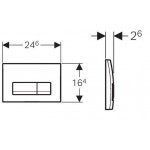 ΠΛΑΚΕΤΑ DELTA 50 BLACK GLOSSY (115.119.DW.1) GEBERIT