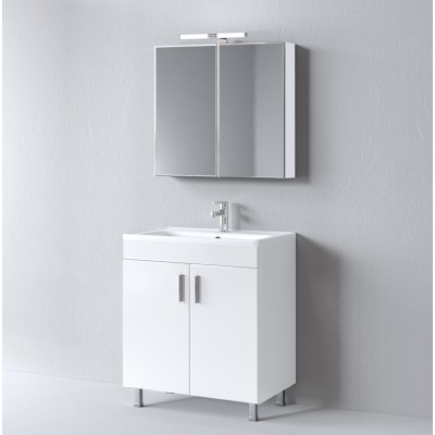 ΣΕΤ ΕΠΙΠΛΟ ΜΠΑΝΙΟΥ SKOPELOS WHITE 80CM