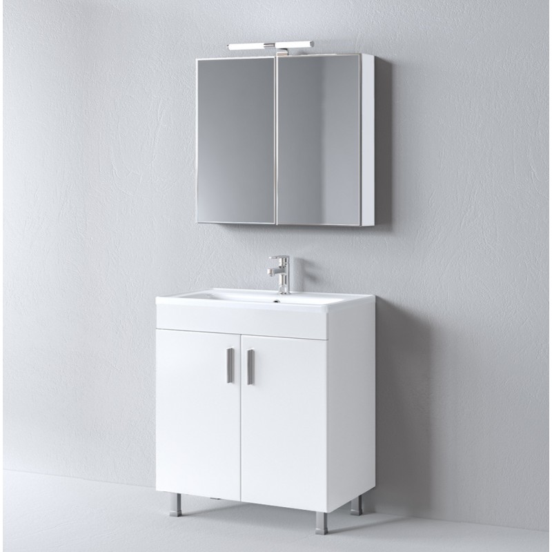 ΣΕΤ ΕΠΙΠΛΟ ΜΠΑΝΙΟΥ SKOPELOS WHITE 80CM