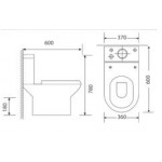 ΣΕΤ ΛΕΚΑΝΗ ΜΕ ΚΑΖΑΝΑΚΙ TONIC WHITE GLOSSY RIMLESS ΚΑΙ ΚΑΠΑΚΙ SLIM SOFT CLOSE ΠΙΣΩ ΣΙΦΩΝΙ 60CM