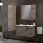 ΣΕΤ ΕΠΙΠΛΟ ΜΠΑΝΙΟΥ VEGA BROWN MATT 100CM