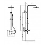 ΣΤΗΛΗ ΝΤΟΥΖ 2 ΕΞΟΔΩΝ ΕΠΕΚΤΕΙΝΟΜΕΝΗ VENIS PVD BRUSHED NICKEL DC