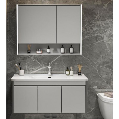 ΣΕΤ ΕΠΙΠΛΟ ΜΠΑΝΙΟΥ YVONNE GREY MATT 100CM