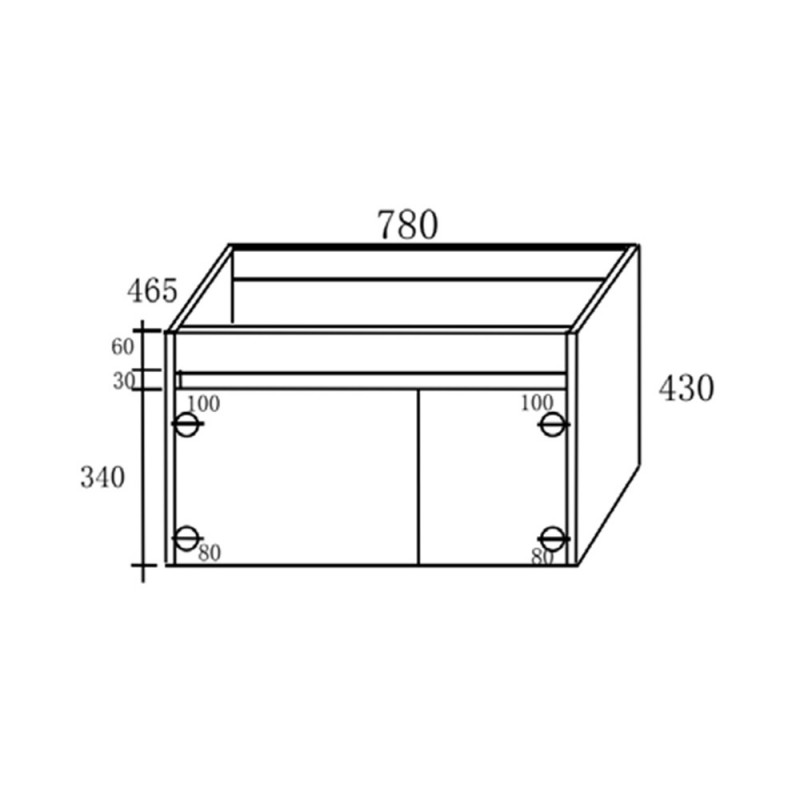 ΒΑΣΗ ΕΠΙΠΛΟΥ YVONNE GREY MATT 80CM