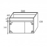 ΒΑΣΗ ΕΠΙΠΛΟΥ YVONNE GREY MATT 60CM