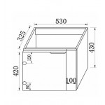 ΒΑΣΗ ΕΠΙΠΛΟΥ ΜΕ ΝΙΠΤΗΡΑ CLEIO CAPPUCINO MATT 60CM